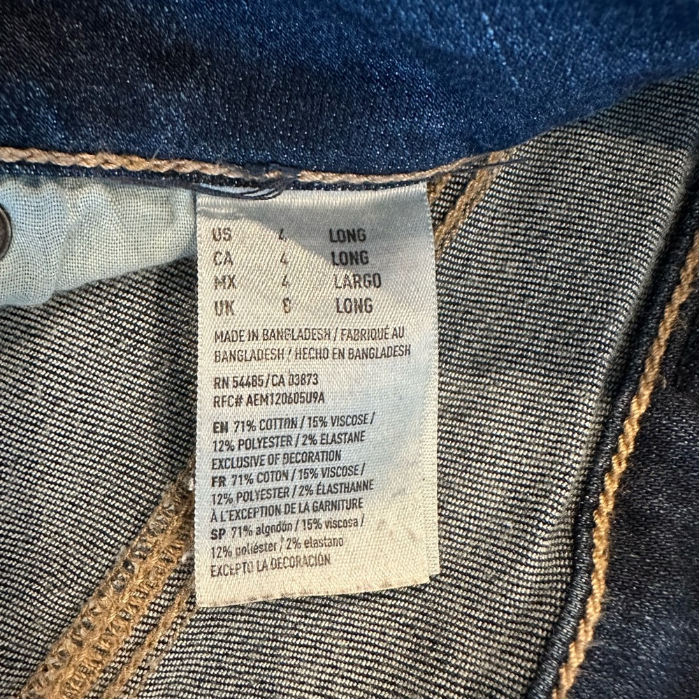 American Eagle Skinny Jeans Super Stretch Size 4 Long - Picture 5 of 12